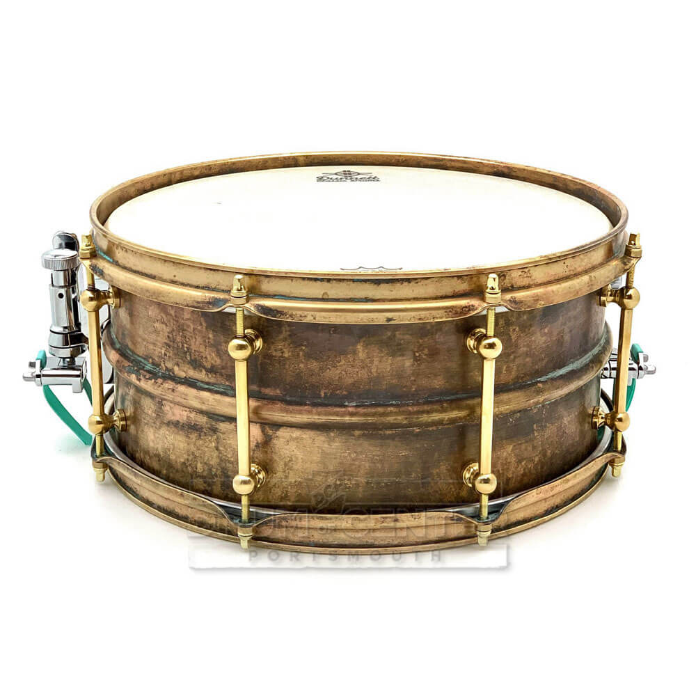 Dunnett Classic 2N Antique Triple Brass Snare Drum 14x6.5 "Nixkson" - Drum Center Of Portsmouth