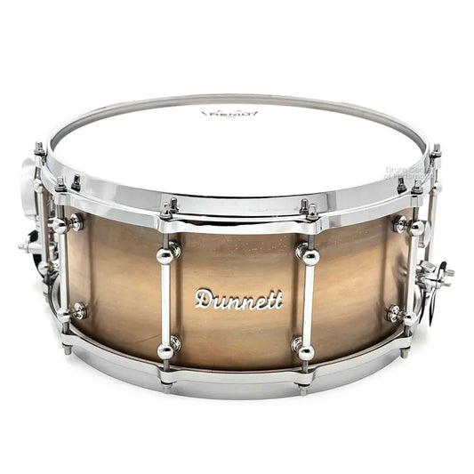 Dunnett Classic Model K Kast Bronze Snare Drum 14x6.5 Machine Finish - Drum Center Of Portsmouth