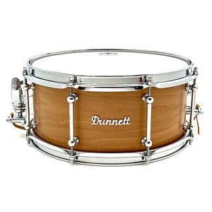 Dunnett Classic MonoPly Milkwood Snare Drum 14x6.5 Satin Natural