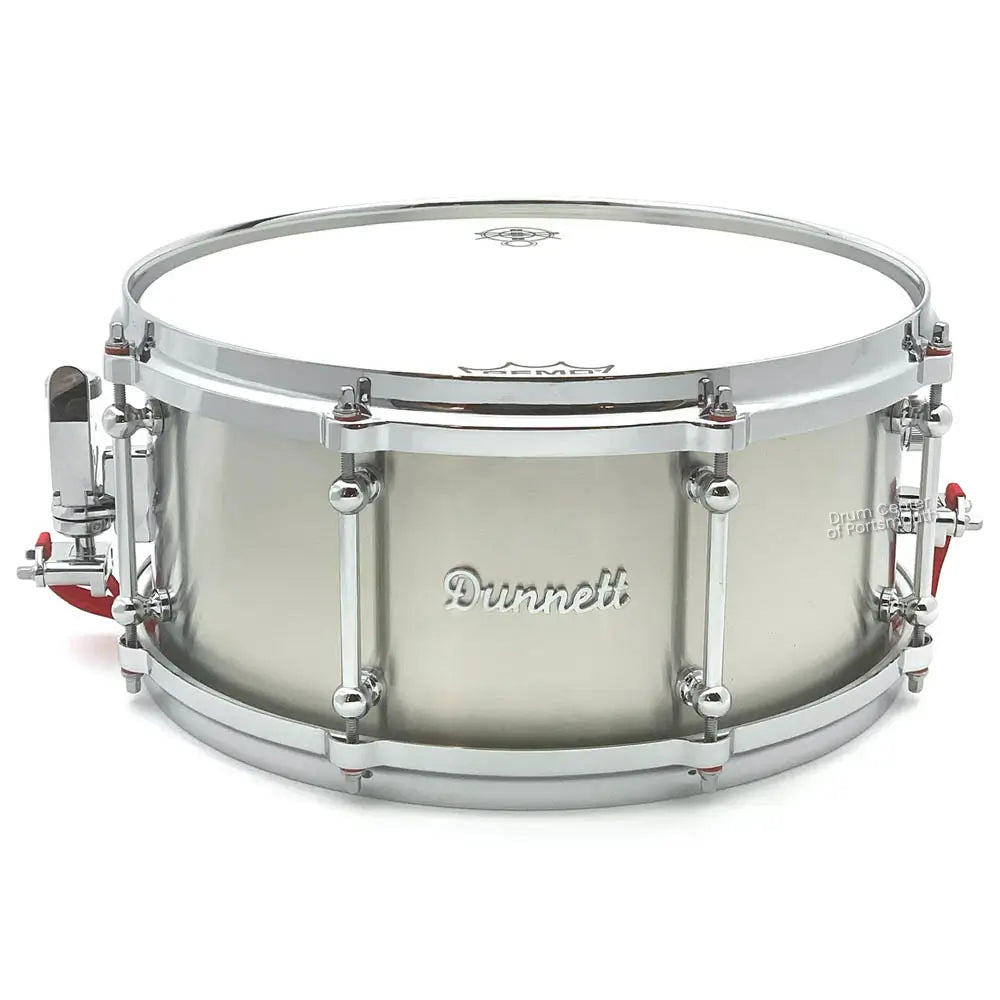 Dunnett Classic Stainless Steel Snare Drum 14x6.5 Brushed w/Die Cast Hoops - Drum Center Of Portsmouth