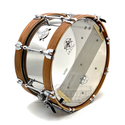Dunnett Classic Stainless Steel Snare Drum 14x7 w/Acacia Hybrid Hoops - Drum Center Of Portsmouth