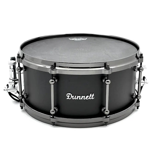 Dunnett Classic Titanium Tourbillon Snare Drum 14x6.5 Black on Black - Drum Center Of Portsmouth
