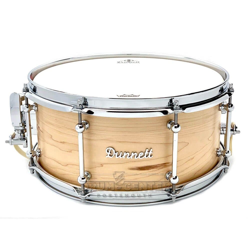 Dunnett Classic MonoPly Maple Snare Drum 14x6.5 Satin Natural