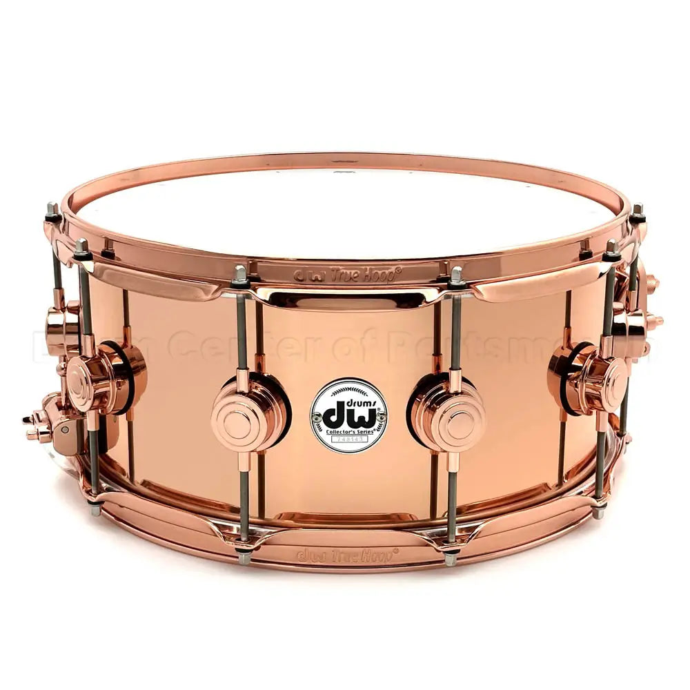 DW Collectors 3mm Copper Snare Drum 14x6.5 w/Copper Hardware - Drum Center Of Portsmouth