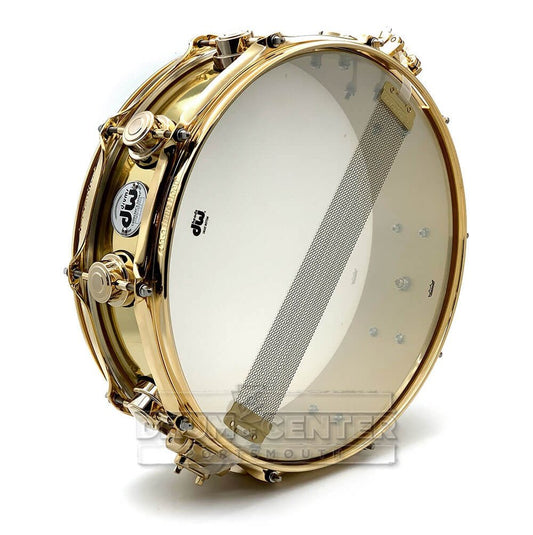 DW Collectors Bell Brass Snare Drum 14x4 Gold Hw