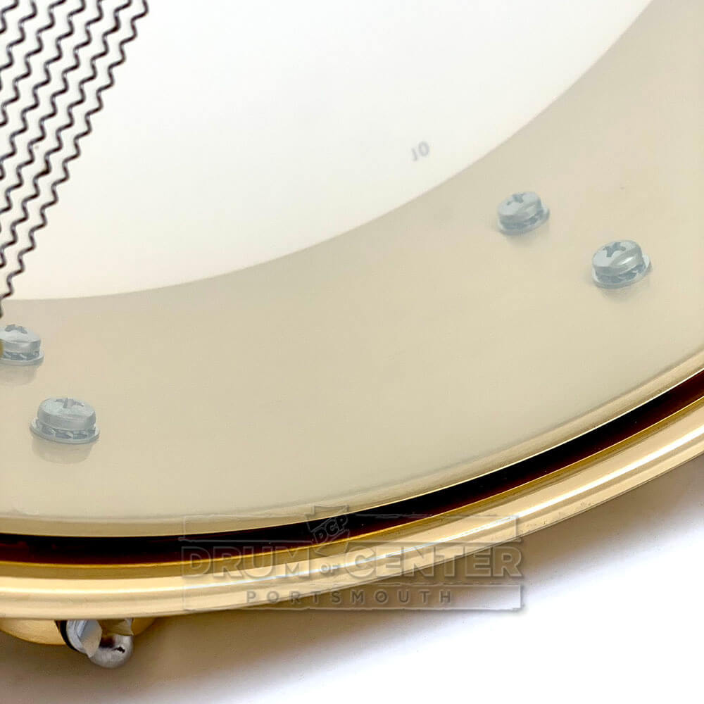 DW Collectors Bell Brass Snare Drum 14x4 Gold Hw
