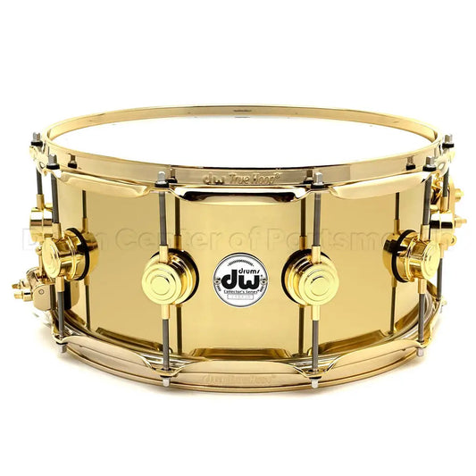 DW Collectors Bell Brass Snare Drum 14x6.5 Gold Hw - Drum Center Of Portsmouth