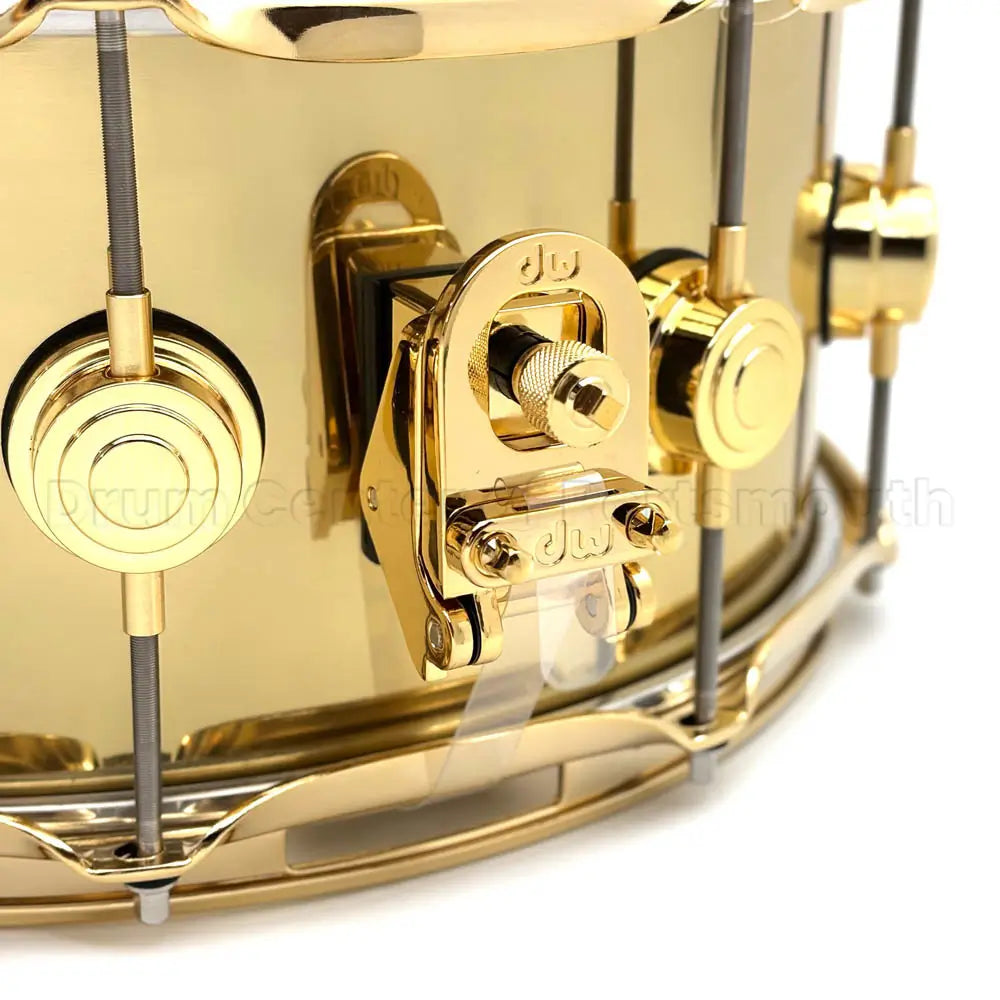 DW Collectors Bell Brass Snare Drum 14x6.5 Gold Hw - Drum Center Of Portsmouth