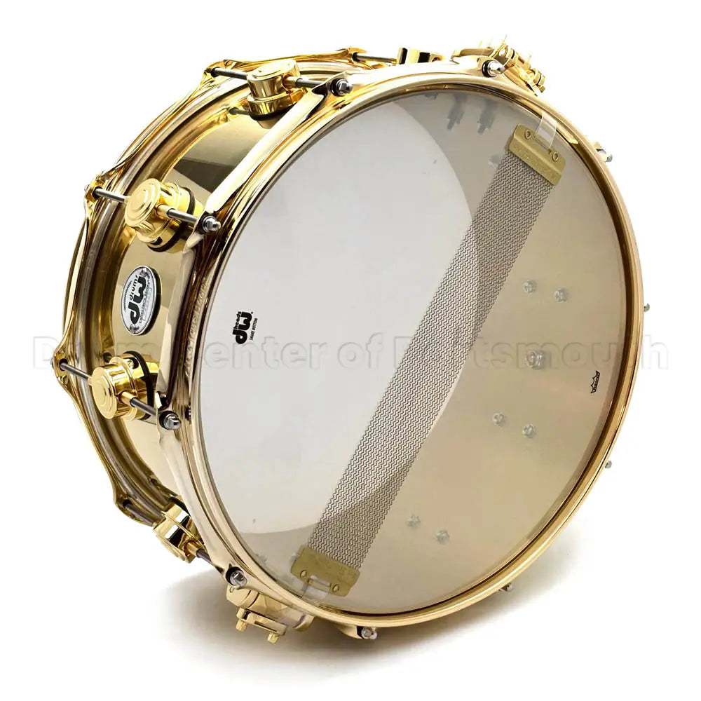 DW Collectors Bell Brass Snare Drum 14x6.5 Gold Hw - Drum Center Of Portsmouth