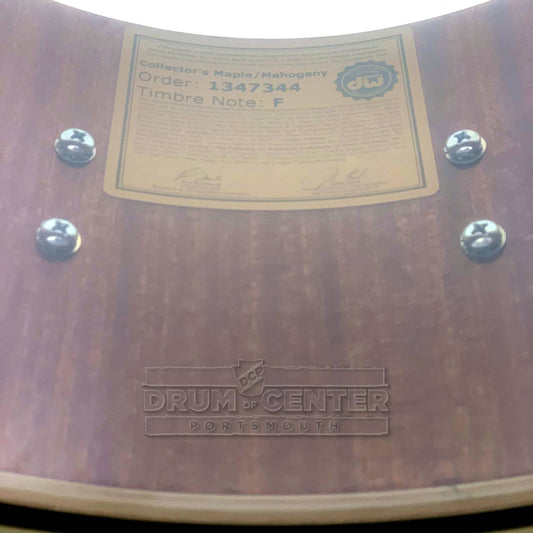 DW Collectors Maple/Mahogany Snare Drum 14x6.5 Exotic Ziricote w/Black Nickel Hardware - Drum Center Of Portsmouth