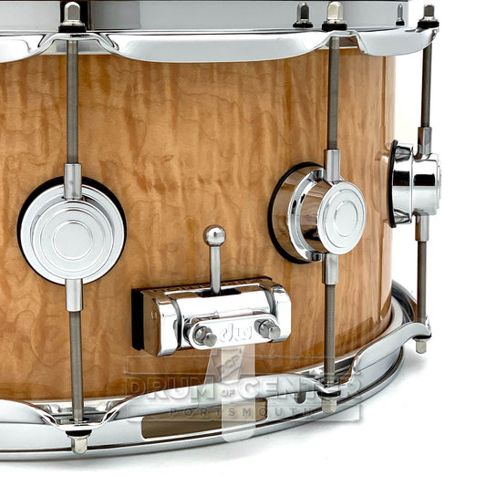 DW Collectors Maple/Purple Core Snare Drum 14x6.5 Natural Super Curl