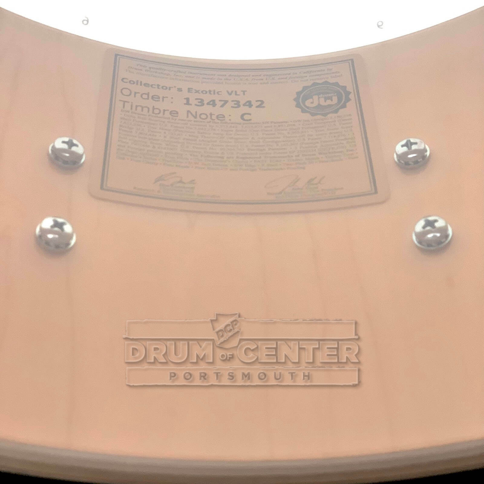 DW Collectors SSC Maple Snare Drum 14x6.5 Exotic Ivory Ebony w/Black Nickel Hardware - Drum Center Of Portsmouth