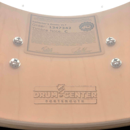 DW Collectors SSC Maple Snare Drum 14x6.5 Exotic Ivory Ebony w/Black Nickel Hardware - Drum Center Of Portsmouth