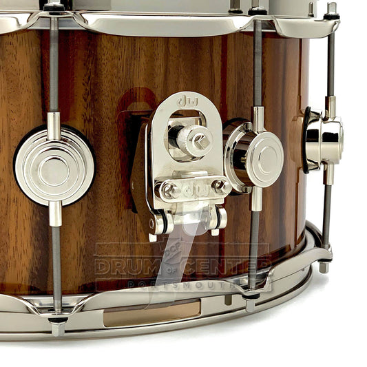 DW Collectors VLT 333 Maple Snare Drum 14x6.5 Exotic Monkey Pod w/Nickel Hardware - Drum Center Of Portsmouth
