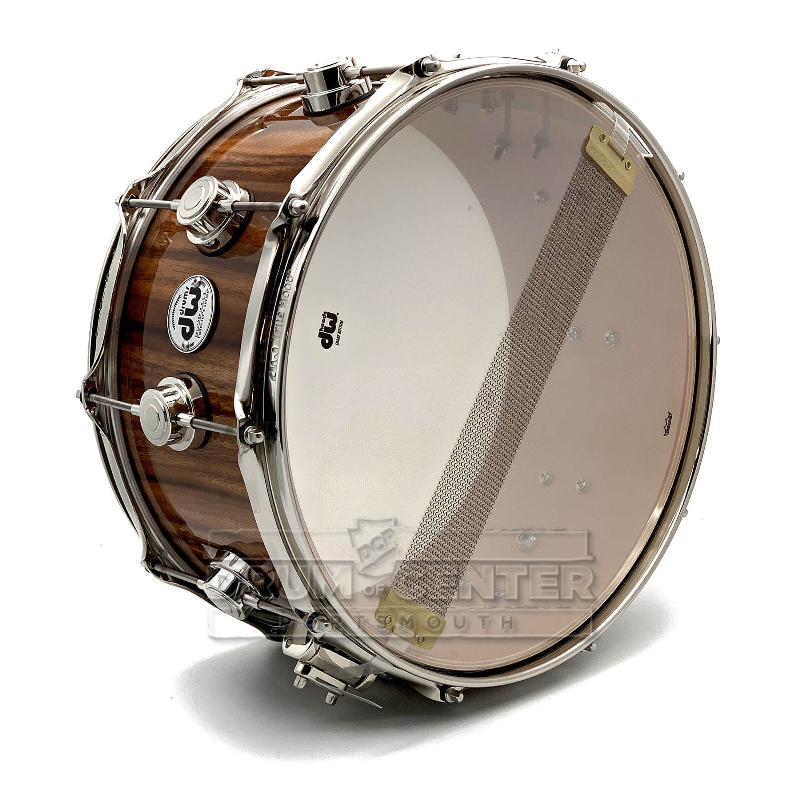 DW Collectors VLT 333 Maple Snare Drum 14x6.5 Exotic Monkey Pod w/Nickel Hardware - Drum Center Of Portsmouth