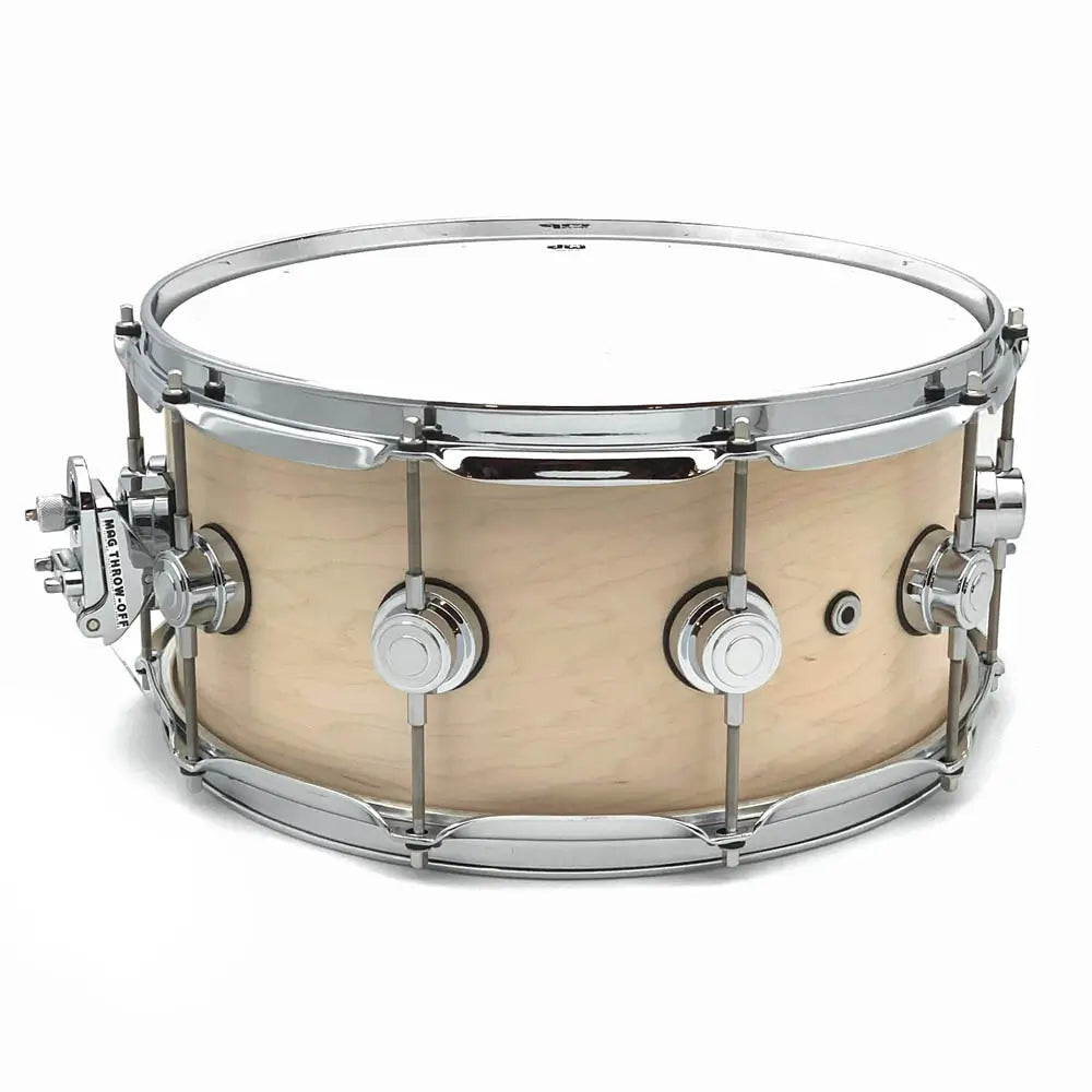 DW Collectors Maple Snare Drum 14x6.5 Satin Natural - Drum Center Of Portsmouth
