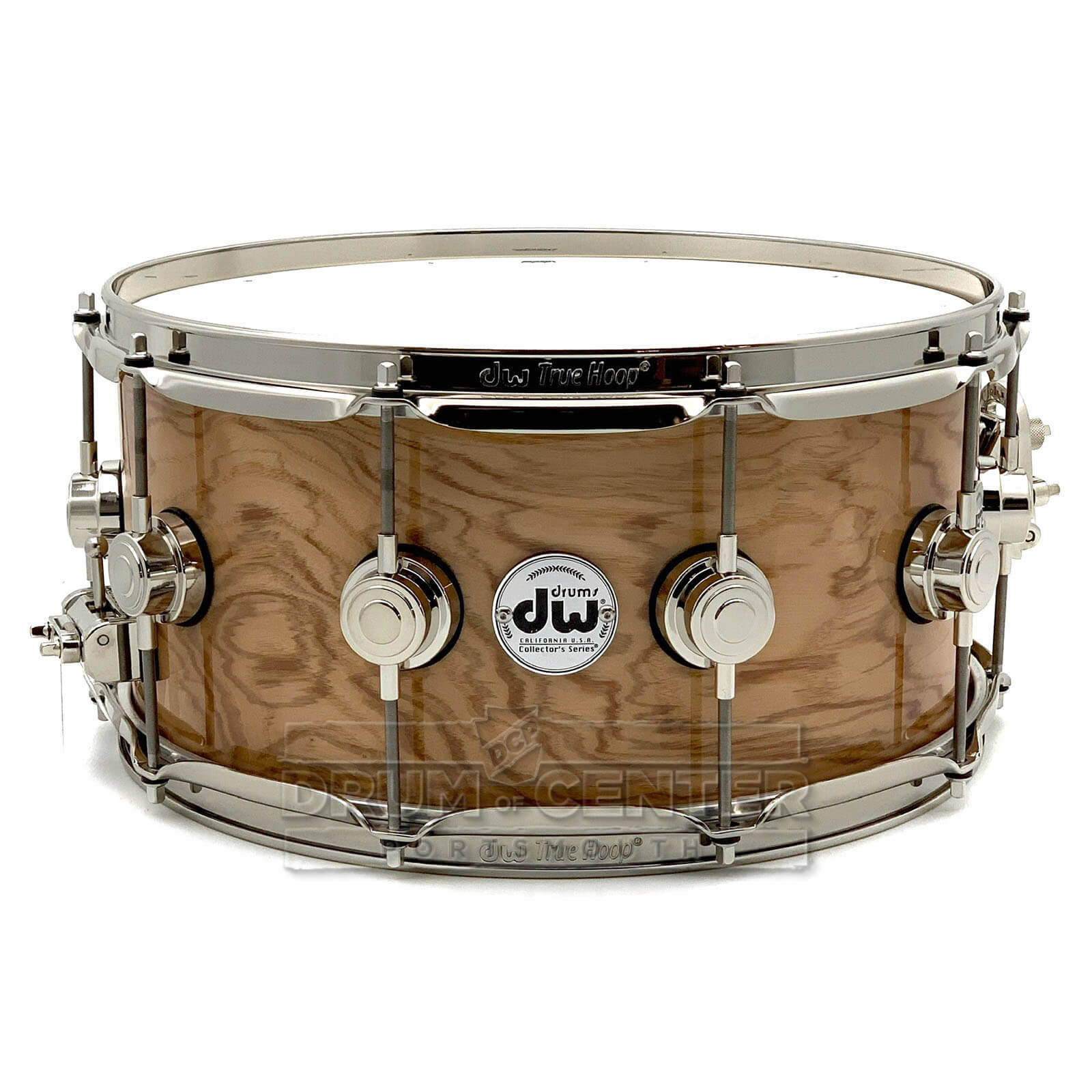 DW Collectors SSC Maple Snare Drum 14x6.5 Exotic Olive Ash Burl w/Nickel Hardware - Drum Center Of Portsmouth