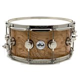 DW Collectors SSC Maple Snare Drum 14x6.5 Exotic Olive Ash Burl w/Nickel Hardware - Drum Center Of Portsmouth