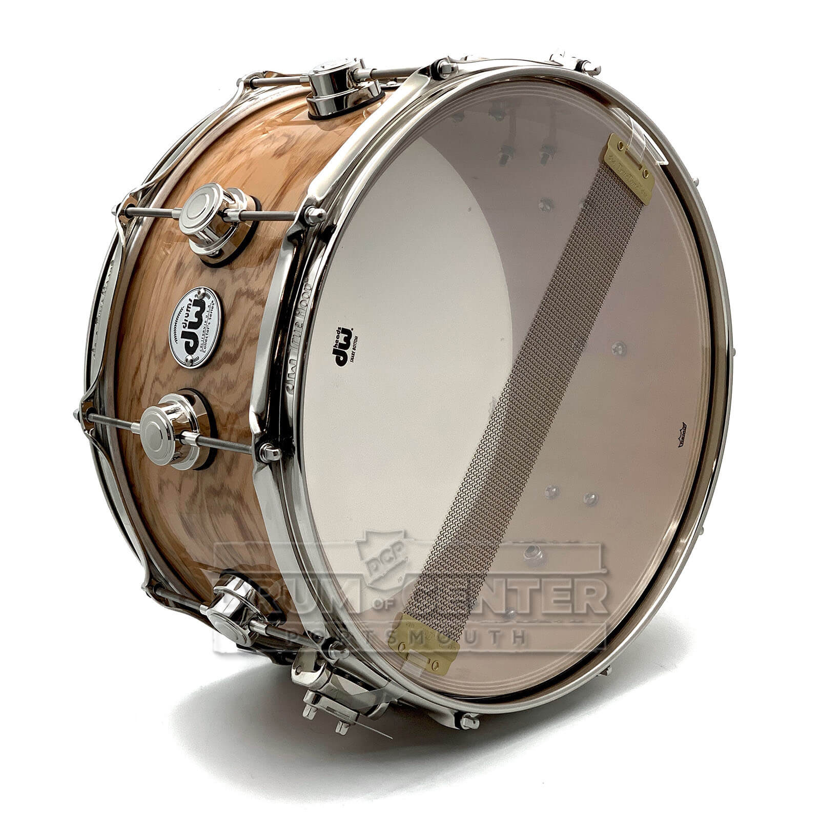 DW Collectors SSC Maple Snare Drum 14x6.5 Exotic Olive Ash Burl w/Nickel Hardware - Drum Center Of Portsmouth