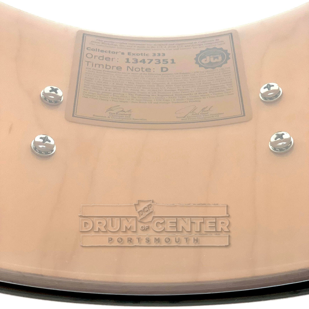 DW Collectors VLT 333 Maple Snare Drum 14x6.5 Exotic Olive Ash Burl - Drum Center Of Portsmouth