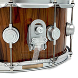 DW Collectors SSC Maple Snare Drum 14x6.5 Exotic Santos Rosewood w/Satin Chrome Hardware - Drum Center Of Portsmouth