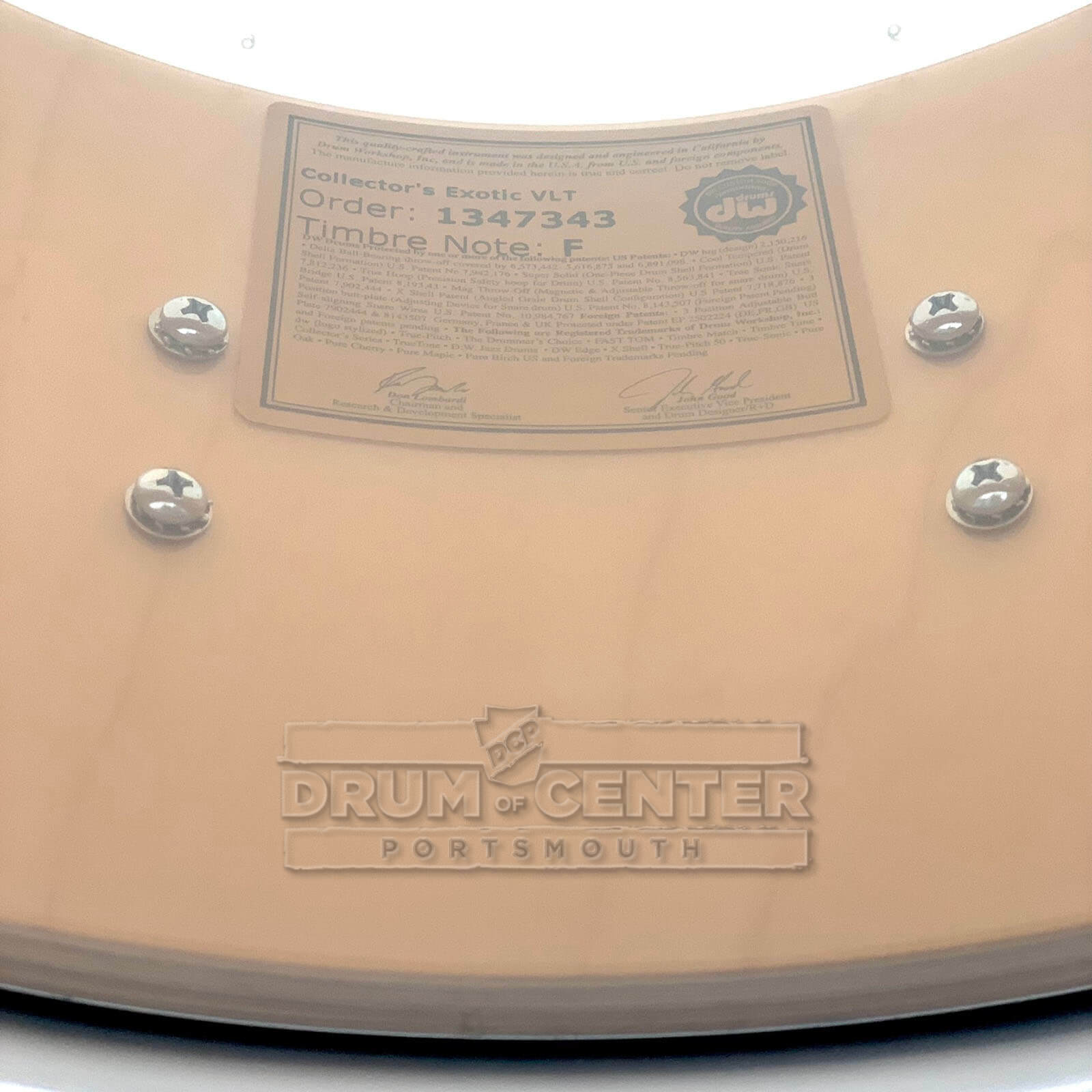 DW Collectors SSC Maple Snare Drum 14x6.5 Exotic Santos Rosewood w/Satin Chrome Hardware - Drum Center Of Portsmouth