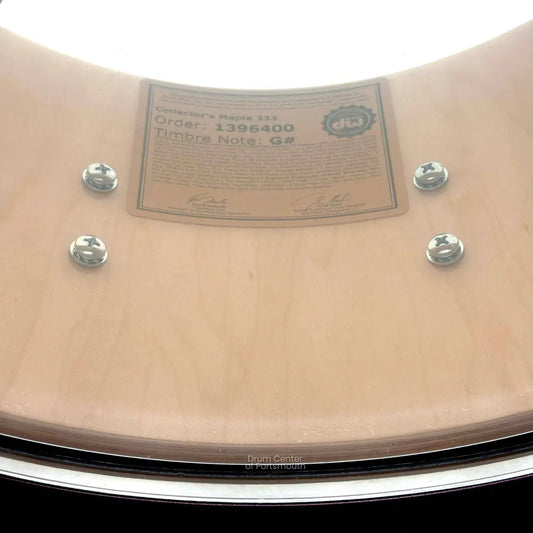 DW Collectors VLT 333 Maple Snare Drum 14x6.5 Teal Glass - Drum Center Of Portsmouth