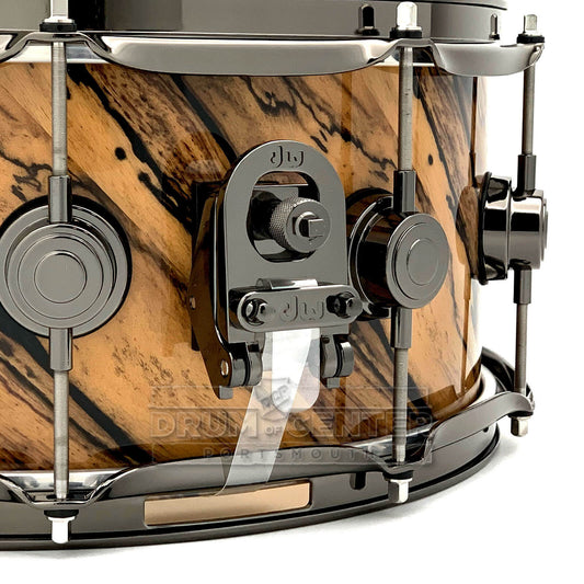 DW Collectors SSC Maple Snare Drum 14x6 Exotic Twisted Ivory Ebony w/Black Nickel Hardware - Drum Center Of Portsmouth