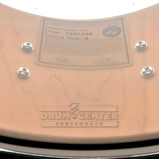 DW Collectors SSC Maple Snare Drum 14x6 Exotic Twisted Ivory Ebony w/Black Nickel Hardware - Drum Center Of Portsmouth