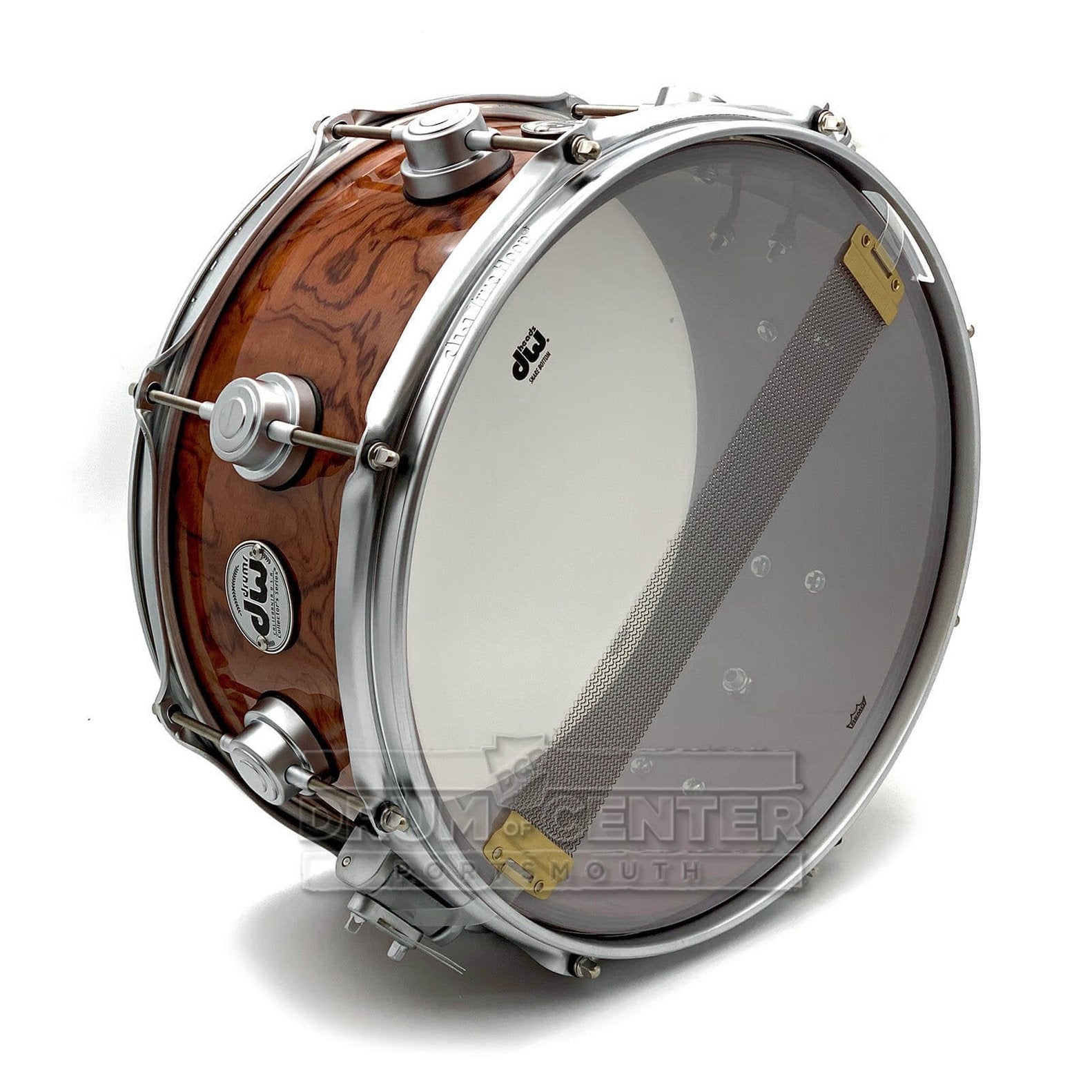 DW Collectors Purpleheart Snare Drum 13x6 Exotic Bubinga w/Satin Chrome Hardware - Drum Center Of Portsmouth