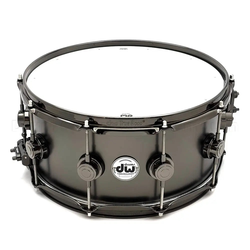 DW Collectors Series Satin Black Brass Snare Drum 14x6.5 Black Nickel Hardware - Drum Center Of Portsmouth