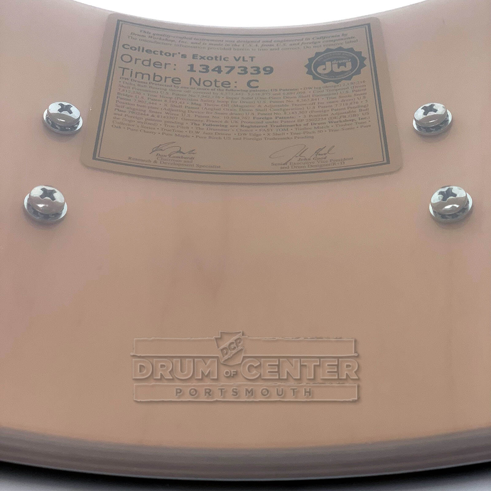 DW Collectors SSC Maple Snare Drum 14x6.5 Exotic Olive Ash Burl w/Satin Chrome Hardware - Drum Center Of Portsmouth