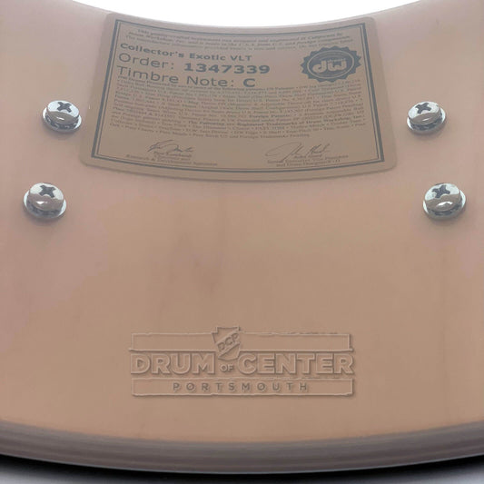 DW Collectors SSC Maple Snare Drum 14x6.5 Exotic Olive Ash Burl w/Satin Chrome Hardware - Drum Center Of Portsmouth