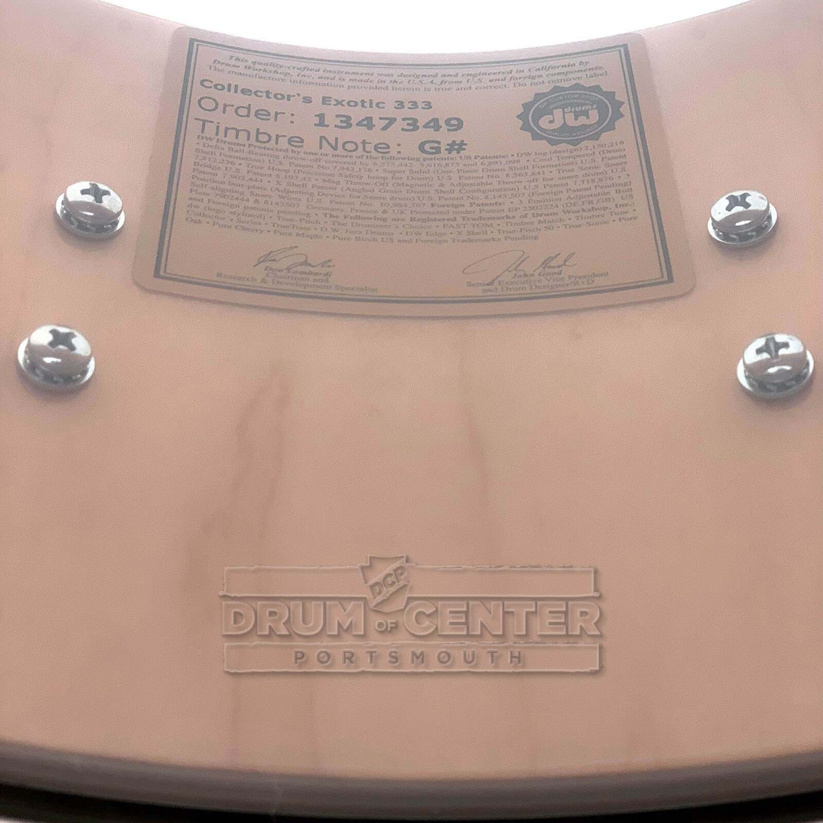 DW Collectors VLT 333 Maple Snare Drum 14x6.5 Exotic Mapa Burl w/Nickel Hardware - Drum Center Of Portsmouth