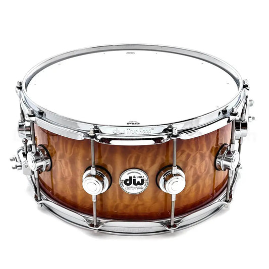 DW Collectors VLT 333 Maple Snare Drum 14x6.5 Almond Burst Super Quilted Maple - Drum Center Of Portsmouth
