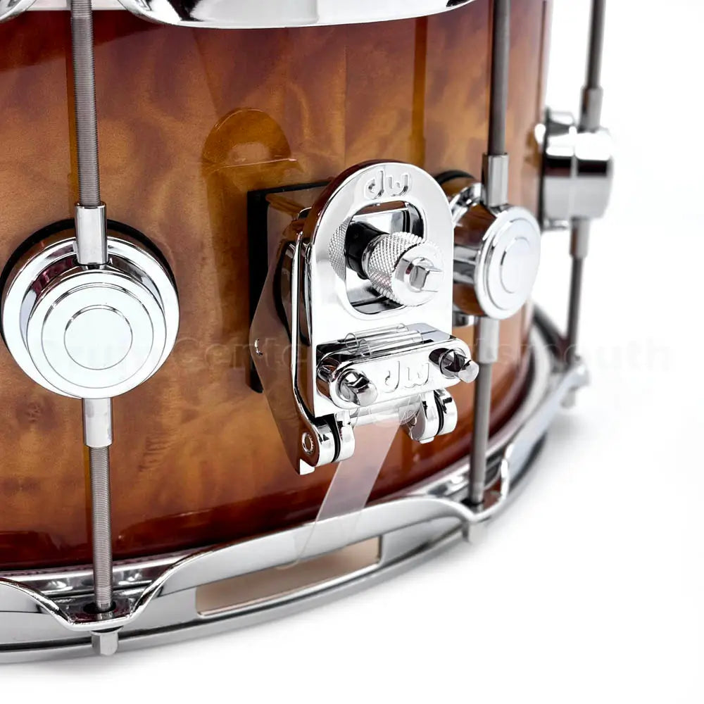 DW Collectors VLT 333 Maple Snare Drum 14x6.5 Almond Burst Super Quilted Maple - Drum Center Of Portsmouth