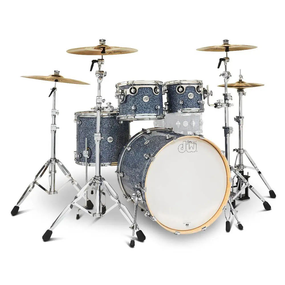 EMBARGOED - ACTIVATE AUG 7 - DW Design 4pc Drum Set Blue Granite - Drum Center Of Portsmouth