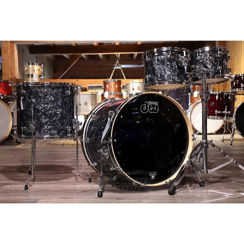 Used DW Performance 4pc Drum Set 22/10/12/16 Black Diamond FinishPly - Excellent - Drum Center Of Portsmouth
