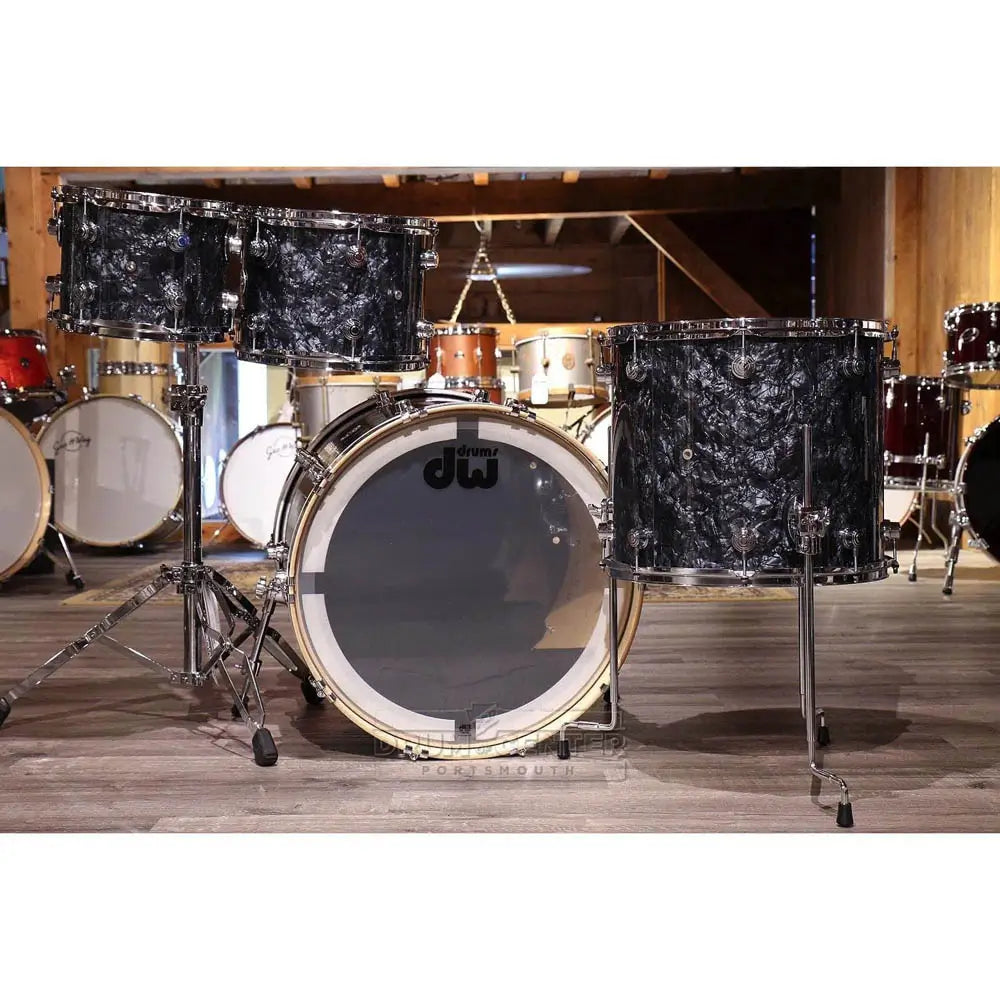 Used DW Performance 4pc Drum Set 22/10/12/16 Black Diamond FinishPly - Excellent - Drum Center Of Portsmouth