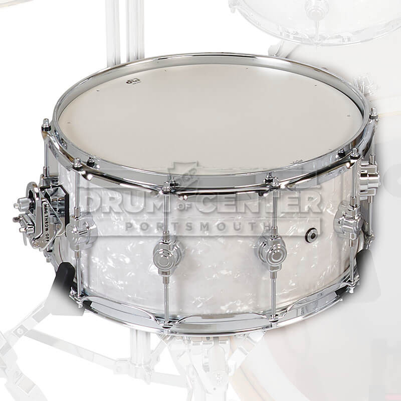 DW DWe Electronic/Acoustic Snare Drum 14x6.5 White Marine Pearl