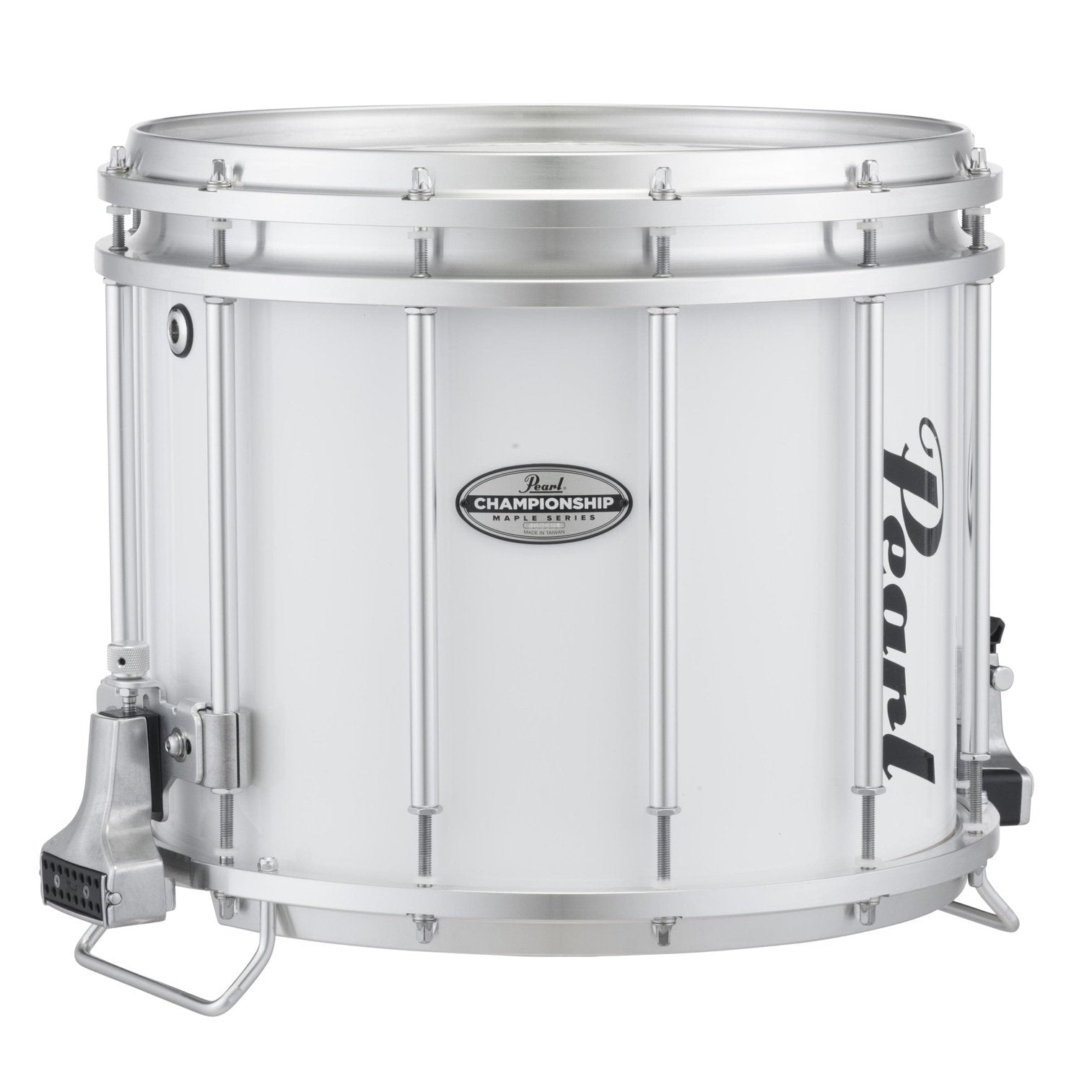 Pear 14X12 Championship Maple Ffx Marching Snare - Pure White
