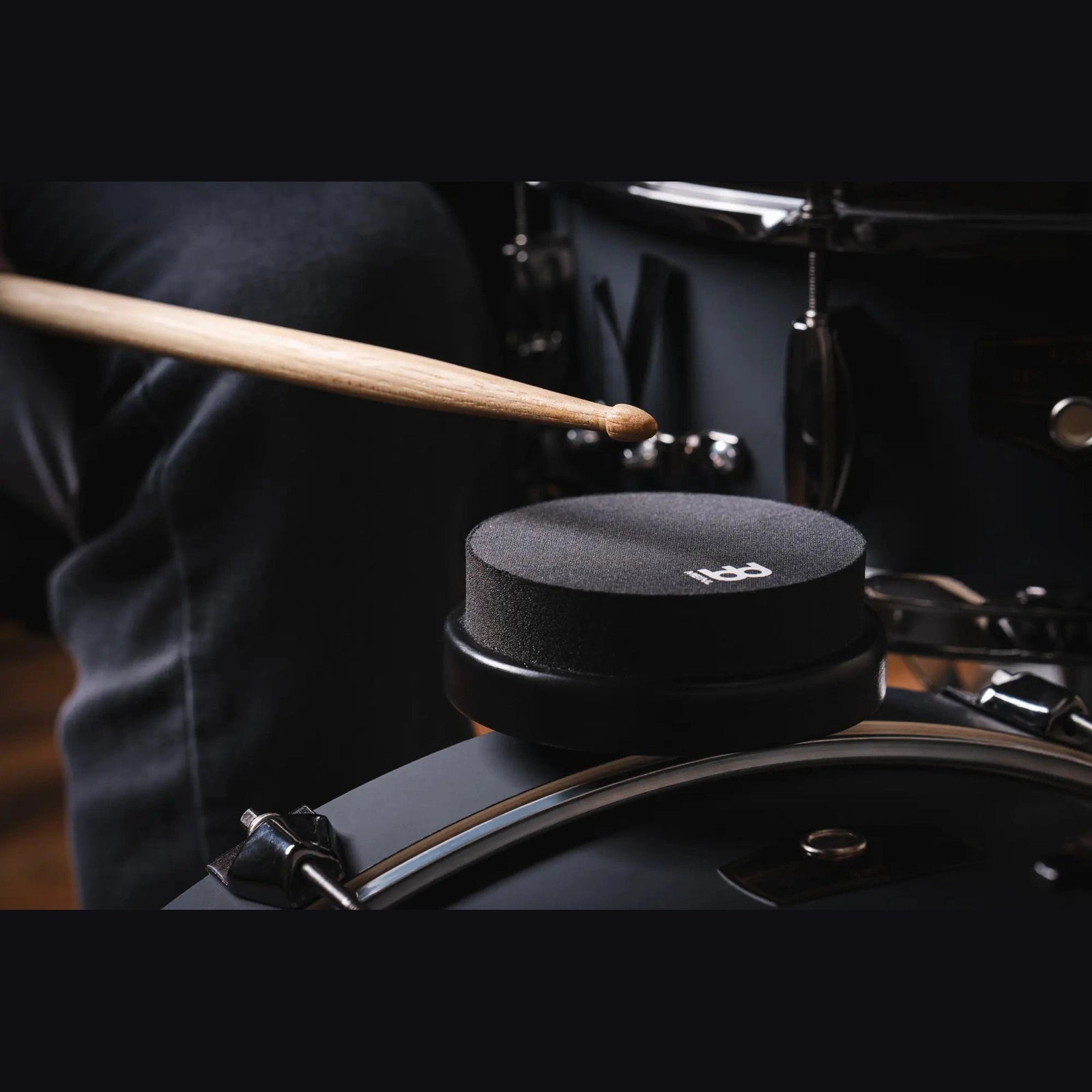 Meinl Bass Drum-Mounted Practice Pad 4" Black - Drum Center Of Portsmouth