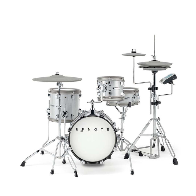 EFNOTE mini Acoustic Designed Electronic Drum Set White Sparkle - Drum Center Of Portsmouth