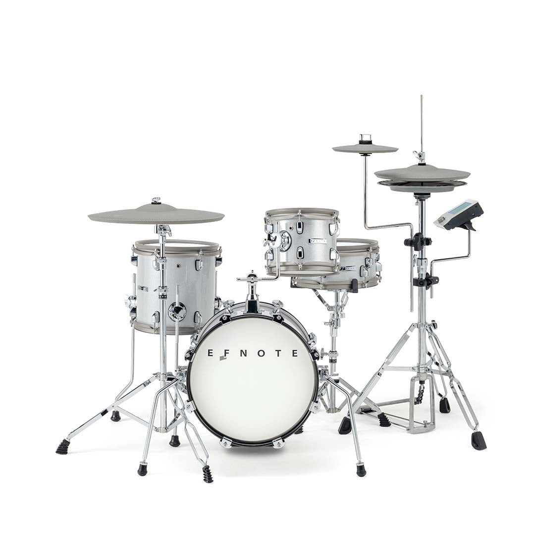 EFNOTE mini Acoustic Designed Electronic Drum Set White Sparkle - Drum Center Of Portsmouth