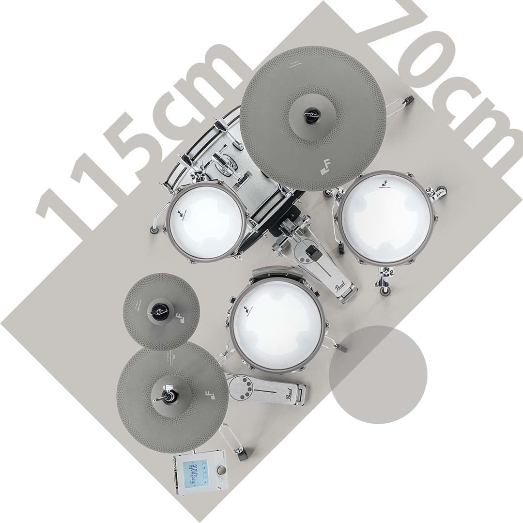 EFNOTE mini Acoustic Designed Electronic Drum Set White Sparkle