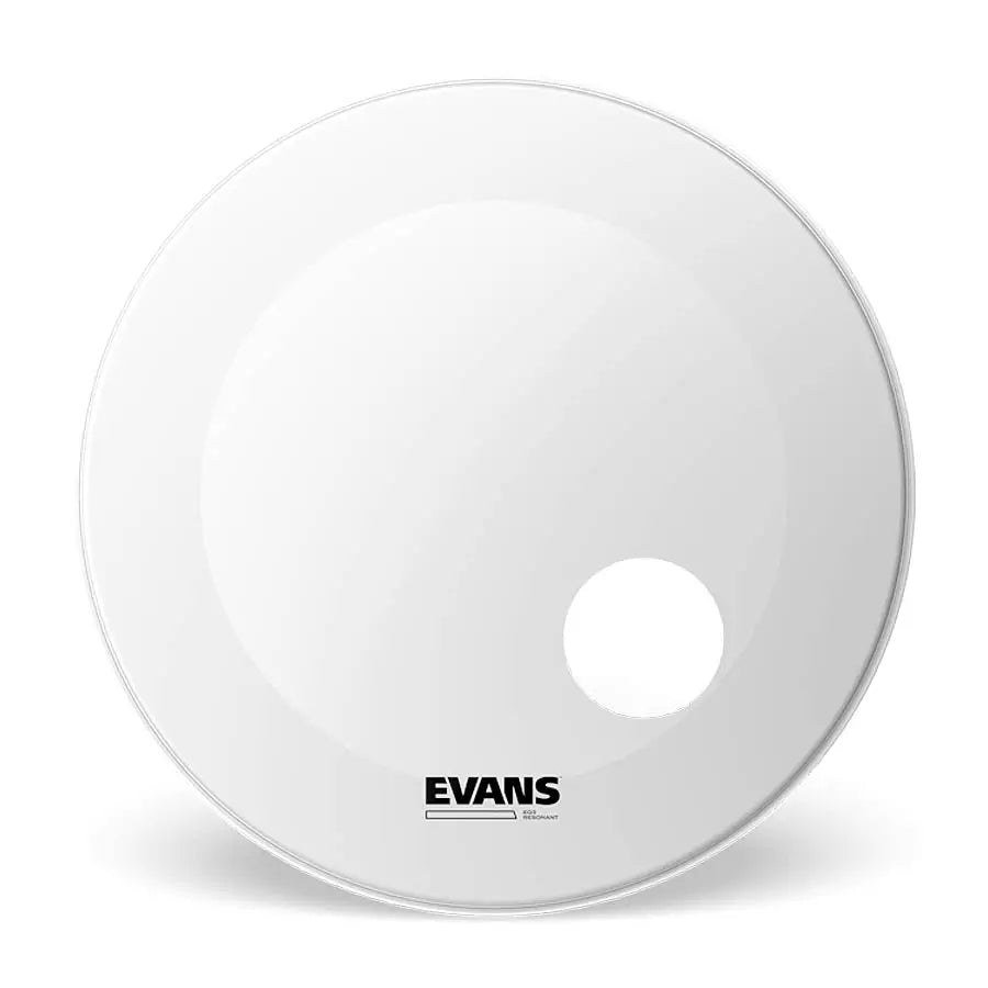 Evans EQ3 Resonant Coated White Bass Drum Head 26" w/Port - Drum Center Of Portsmouth