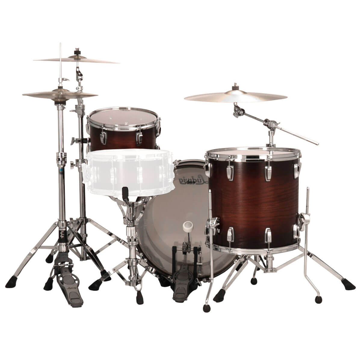 Ludwig Classic Oak 3pc Drum Set Brown Burst 22/13/16 - Drum Center Of Portsmouth