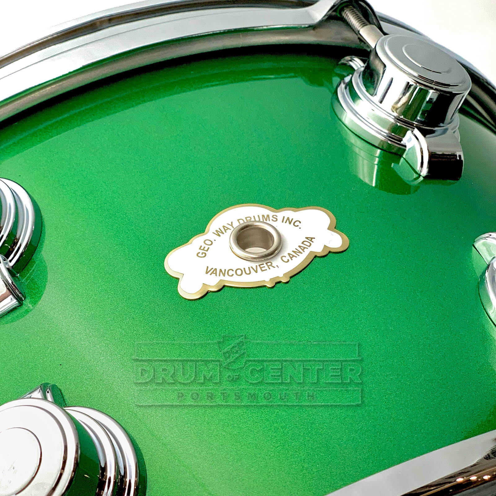 George Way Aristocrat Studio Snare Drum 14x8 Elbaite Metallic Green B-Stock - Drum Center Of Portsmouth