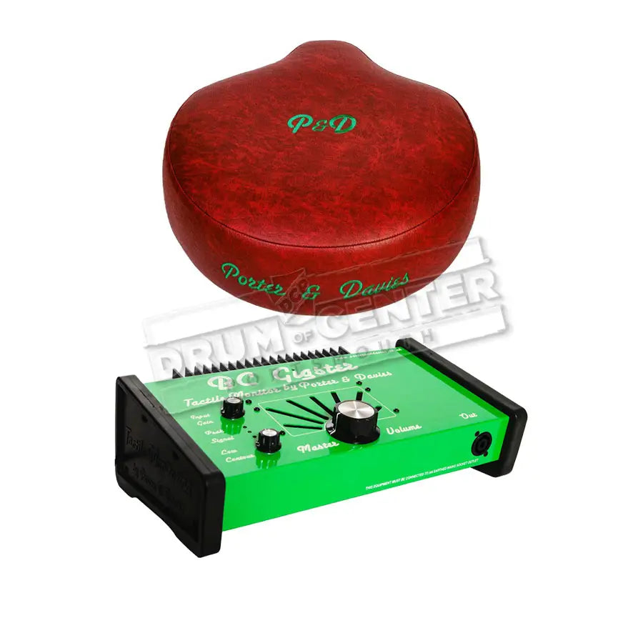 Porter & Davies Gigster Tactile Drum Monitor w/Saddle Throne Top Antique Red Vinyl - Drum Center Of Portsmouth