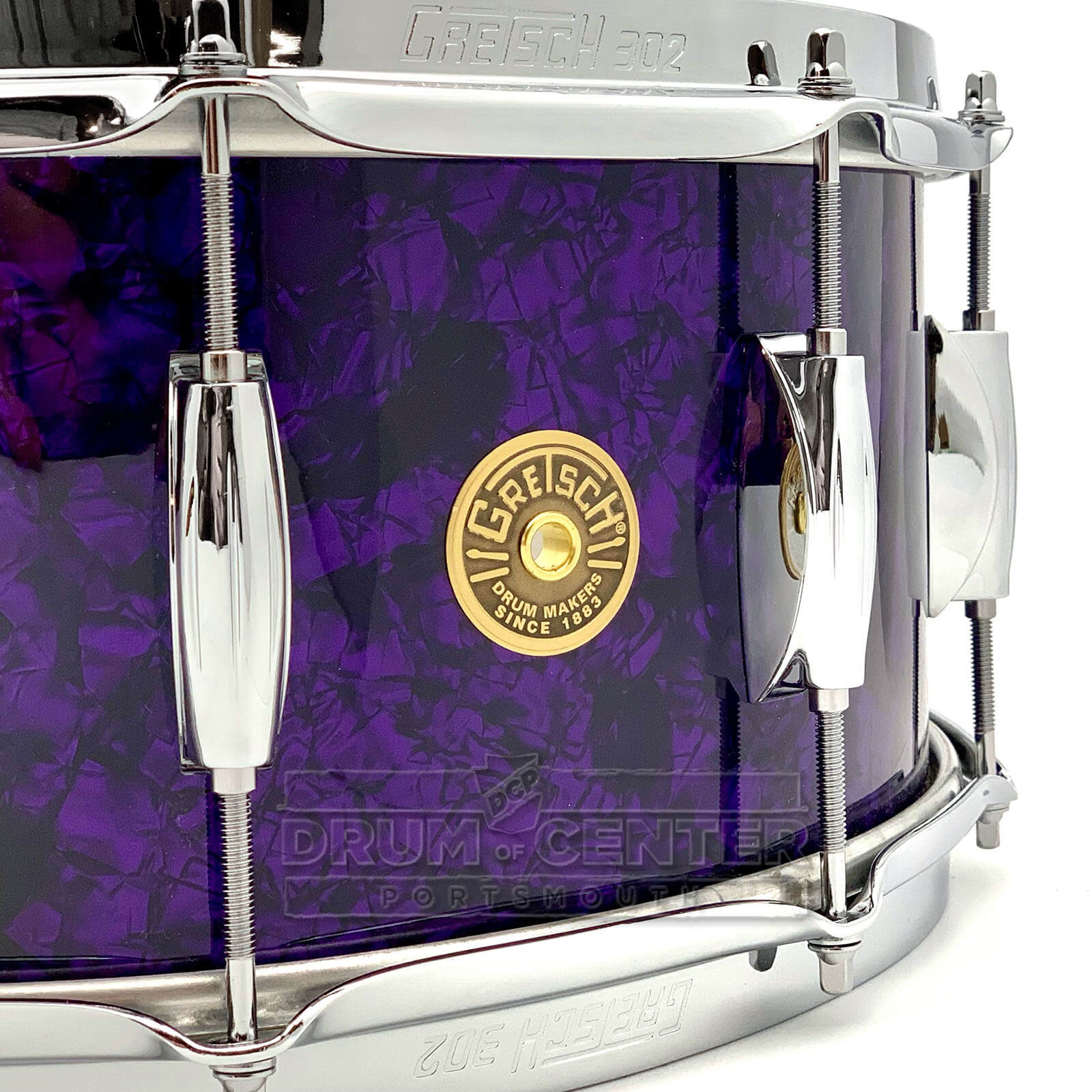 Gretsch Broadkaster Snare Drum 14x6.5 Purple Marine Pearl - Drum Center Of Portsmouth